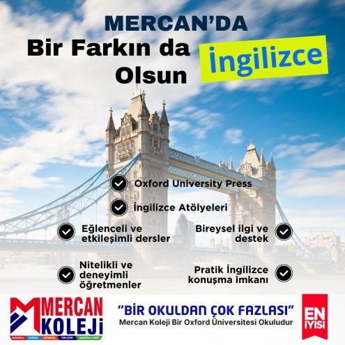 Mercan’da Bir Farkın da İngilizce Olsun